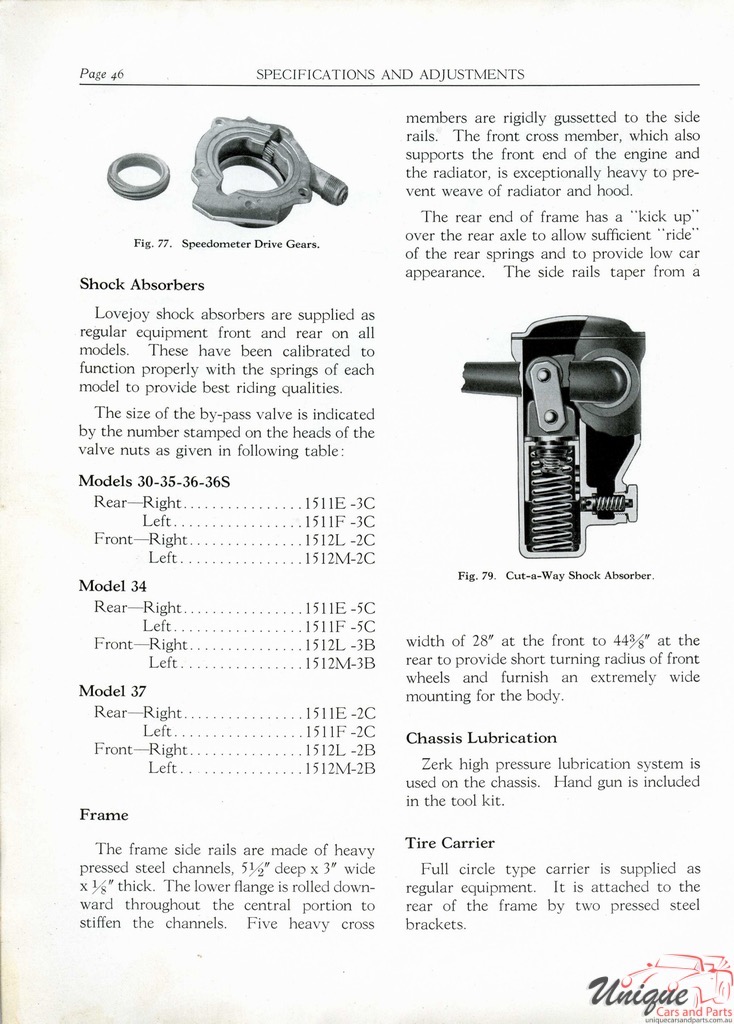 1930 Buick Marquette Specifications Booklet Page 52
